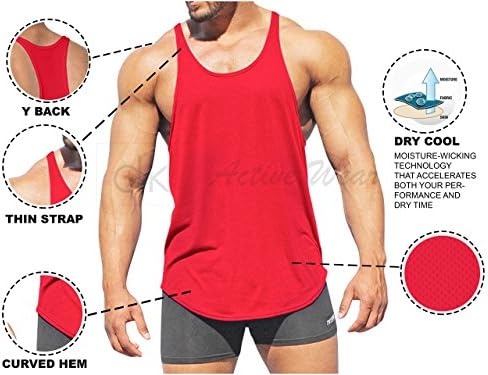 Men's Solid Slim Fit Exercise & Fitness (VR-VTS-0011_Red