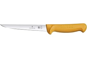 Victorinox Swibo Couteau de Cuisine, Couteau à Désosser, Tranchant Normal, Acier Inoxydable, Noir