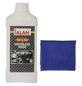 Lalan WLW - Waterless Wash (500 ml) and Microfiber Cloth (Combo of 2)