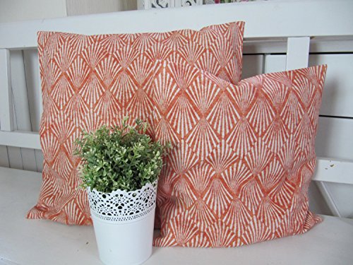 Kissenhülle Orange Ethno Grafik 40x40 oder 50x50, Größe:50x50