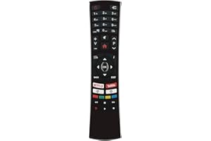 VINABTY RC4390 Télécommande de remplacement pour Telefunken TV L24H472F4CWV-WI D65U400N4CWH L55U405N4CWH 49DTU652 D40U298N4CWH D50U293N4CWH JT-55UBS300 TE43292S31Y2P D43U297N4CWH D32H289N4CWI 55DTU65232DTH531