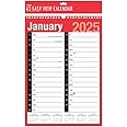 2025 Calendar 2 Column A3 Size 1 Month to view Easy View Twin-Wire Binding Spiral Bound Calender for Home Business Office School Run