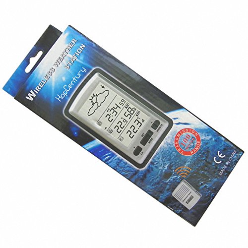hopcentury Station mto sans fil intrieur extrieur thermomtre de jardin avec cran numrique LCD RF capteur extrieur - 6