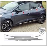 EBAL OTO AKSESUAR Renault Clio 4 İle Uyumlu HB Krom Cam &Ccedil;ıtası 8 Par&ccedil;a 2012-2018 Arası P.&Ccedil;elik