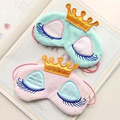 SA Crown Augenmaske Beschattung Rest Eyepatch mit verbundenen Augen Schild Reisen Schlaf-Beihilfen (Rosa) - 9