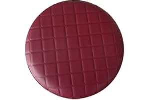 Levoberg Hocker Bezug wasserdicht Hockerbezug rund Stretch aus Kunstleder rund Bar Bezug Sitz Kissen Weinrot Durchmesser 40cm
