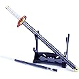 Larmuroki Samurai Sword Pen - Samurai Sword Katana Model, Kimetsu no Yaiba Sword Pen, 8 Inches Anime Signature Pen, Comes with a Ball Point Pen Refill and a Sword Stand