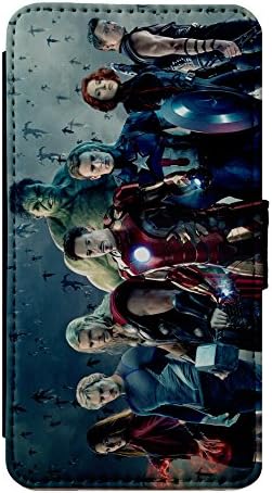 Marvel DC Avengers Characters Battle Leather Flip Phone Case Cover - Wallet - For iPhone &amp; Samsung's (Samsung Galaxy S7 Edge)