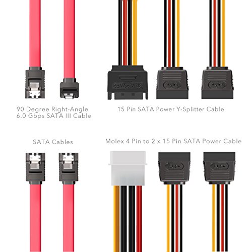 Inateck Adaptador bah  a 2 x 2 5 a 3 5  HDD o SSD  marco HDD duplex interno optimizado  soporte adaptador  herramienta inclu  das  cables y accesorios