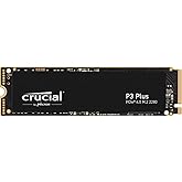 Crucial P3 Plus SSD 2TB M.2 NVMe PCIe Gen4 Internal SSD, Up to 5000MB/s, Laptop & Desktop (PC) Compatible, Solid State Drive 