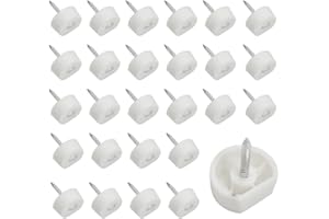 ELGBIAOXI 50 Pcs Shelf Pegs Plastic Shelf Support Pegs with Iron Nails White Shelf Support Pins for Glass Shelve Cabinet Wardrobe Fixing Brackets