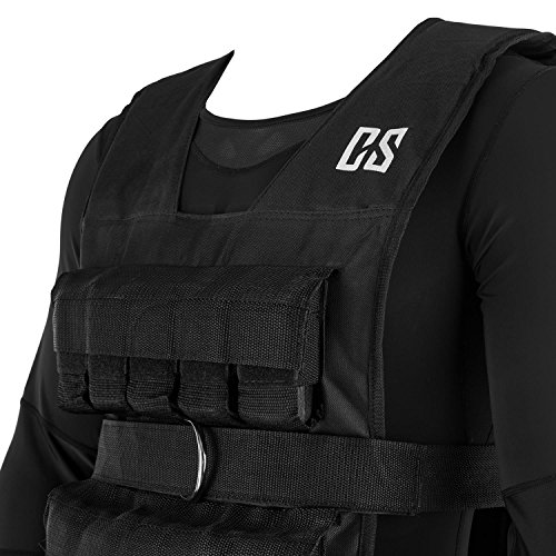 CAPITAL SPORTS Monstervest Gewichtsweste Fitness-Weste (herausnehmbare Metall-Gewichte, verstellbarer Nylongurt, weiche Polster) schwarz - 6