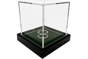 LL-Golf Universal acrylic showcase/display case in 10x10x10 cm with green velvet for a figure, model, golfball, baseball, tennis ball, snooker ball