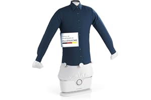 CLEANmaxx Repassage automatique de chemises PRO | Remplace le fer à repasser, la planche à repasser, le défroisseur vapeur et le steamer | Pour chemises, chemisiers & t-shirts | Innovant & efficace