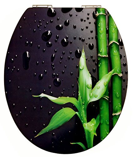 Cornat KSDSC304 Art of Acryl WC-Sitz, Hochglanz-Acryloberfläche, Holzkern, Klavier schwarz