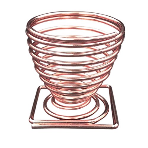 Covermason Exquisite Sponge Holder Makeup Egg Powder Puff Display Drying Stand Stencil Rack (Square Base, Rose Gold)