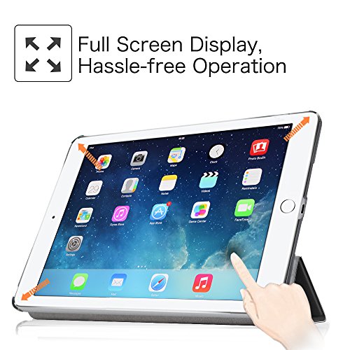 Fintie iPad Air 2 Hülle – Ultradünn Superleicht Smart Cover Schutzhülle Tasche Case mit Ständer und Auto Sleep / Wake Funktion für Apple iPad Air 2 (iPad 6 6th Generation), Schwarz - 6