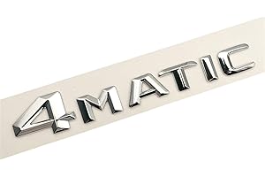 GLOWONDER 3D ABS Logo 4MATIC Emblem Car Trunk Badge Compatible With Mercedes AMG E C S GLC GLA GLS CLA W204 W205 W212 X156 4 Matic Sticker Accessories (Color : Glossy Black 14-16)