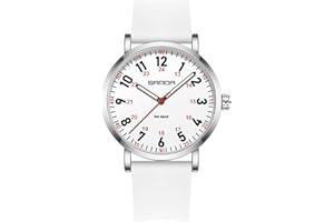 XCZAP Women Waterproof Nurse Watch Men Designer Watches Student Pointer Watches Luminous Clear and Easy to Read Military Time Classic Vintage Wristwatch Silicone Strap Rugged Japanese Quartz Movement