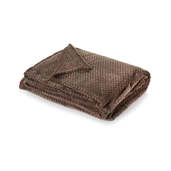 Dreamscene Waffle Mink Warm Throw Over Sofa Bed Soft Blanket 200 x 240cm
