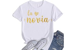 JPHCHSC Camiseta De La Mariee Team Bride para Mujer, Top De Dama De Honor, Camisetas De Despedida De Soltera, Camisetas De Manga Corta, Tops del Equipo De La Mariee 033