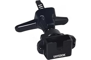UAYESOK Staffa di ventilazione per apparecchiature radio, supporto girevole per auto con doppio supporto e clip universale, compatibile con Motorola Kenwood Baofeng Icom Midland Yaesu Walkie Talkie