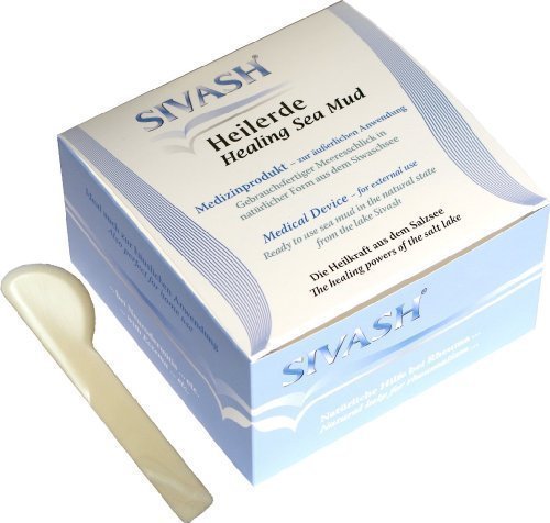 SIVASH-Heilerde-Paste (Soleschlick) 1kg + Spatel zum Auftragen als Schlammpackung (Fangopackung). Bei chronischen Schmerzen der Knochen, Gelenke, Wirbelsäule und bei Hautproblemen wie Schuppen, Juckreiz, Neurodermitis, Pickel, Cellulite, etc.