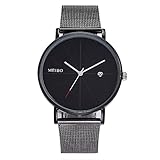 Armbanduhr Damen Ronamick Beiläufige Quarz Edelstahl neue Bügel analoge Armbanduhr Armband Uhr Uhren (C)