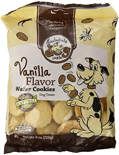 Exclusively Dog Pet Wafer Cookies-Vanilla Flavor, 6-Ounce Package, Model Number: 5000