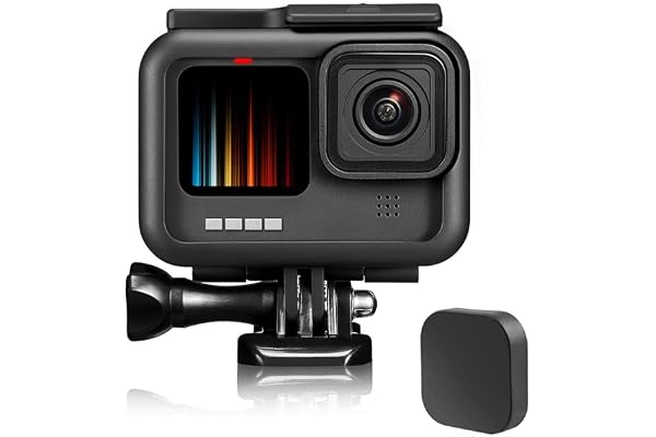 ZODUCT Go-Pro Hero Shockproof Body Frame Housing Protective Case with Lens Cap Compatible with Hero 9 10 11 12 Action Camera Vlog Cage with Quick Release Buckle Cover