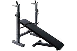 Wonduu Riscko Banco de Musculación Plegable Press de Banca Respaldo Reclinable Abdominales