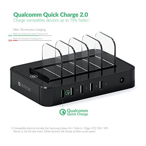 Satechi-USB-Charging-Station-Dock-for-iPhone-6-Plus65S5C54S-iPad-ProAirMini321-Samsung-Galaxy-S6-EdgeS6S5S4S3NoteNote2Tab-iPod-Nexus-HTC-and-more