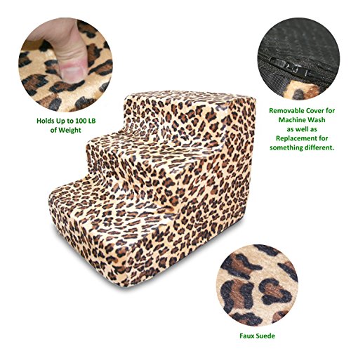 Best-Pet-Supplies-Suede-COVER-ONLY-for-Foam-StairsSteps