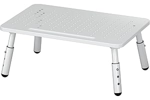 Bracwiser Soporte para monitor, elevador de monitor de 3 alturas ajustables para ordenador portátil, ordenador, PC, impresora, negro/blanco MST013-WB (blanco)