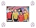 Produktbild Star Trek Briefmarken für Sammler - Die Besatzung des Raumschiffs Enterprise mit Kirk, Spock, Chekov, Uhura, McCoy und Scotty Imperforate Miniatur-Briefmarkenbogens - Großartiger Zustand und frisch - 2013 / Tschad / 1000F