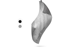 STRYVE Sporthandtuch – Das Original – Towell+ Silver – Silver Grey – 105 x 42,5 cm – Magnetclip & Rutschschutz – Antibakterielles & Geruchshemmendes Sporthandtuch – Ideales Handtuch fürs Gym