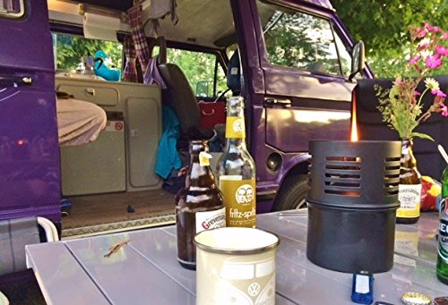 Öllampe – Öllampeneinsatz XL schwarz matt – Gartenfackel – ~820 ccm Inhalt – eignet sich als Garten-& Balkondeko oder Camping-Lampe – Ein Qualitätsprodukt von Hannas Laden - 6