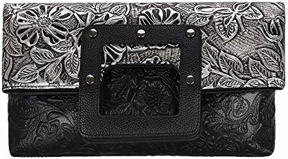 2018 New Contrast Color Clutch, Fashion Fold Messenger Bag,silvery