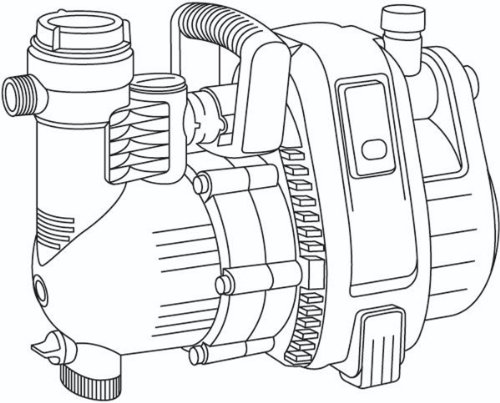 Gardena 1732-20 Comfort Gartenpumpe 4000/5 (Leistung 1100 W; Maximaler Druck: 4,5 bar; Maximale Selbstansaughöhe: 8 m) Fördermenge: 4000 l/h - 6