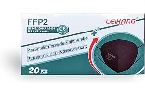 Leikang 20 FFP2 Atemschutzmaske Mundschutz schwarz Maske,, Lk-008-1 (Schwarz maske)