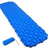 Fácil de almacenar y portátil: la almohadilla de dormir se puede guardar en la bolsa de almacenamiento, lo suficientemente pequeña como para caber en tu mochila, opción ideal para mochilas, senderismo o campings familiares de fin de semana.