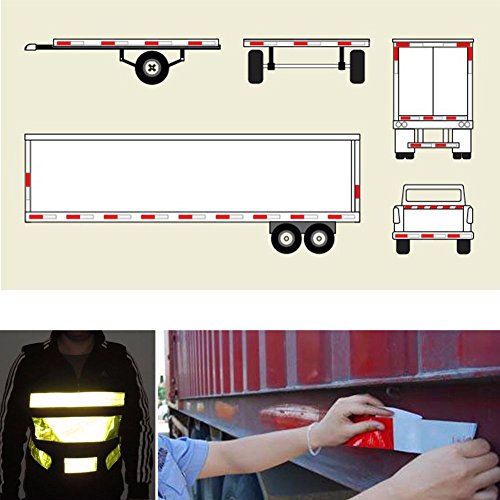 Boonor Reflektorband 2 Stück 5cm×3m Klebeband Warnklebeband Reflektorband Sicherheit Markierung Band Silber weiss - 3