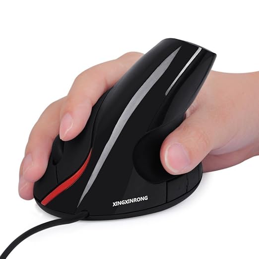 Risultati immagini per Ergonomico verticale ottico USB Mouse metallico a Alta precisione dpi, 5 pulsanti del mouse verticale