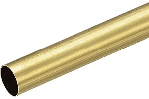 sourcing map Latón Redondo Tubo 19mm OD 0,5mm Pared Grosor 200mm Largo Tubo Tubería