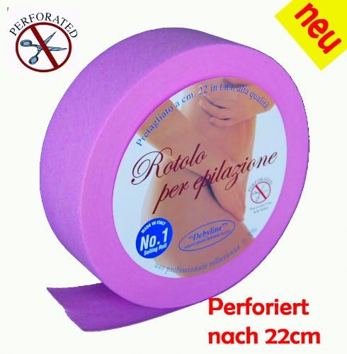 Fleece roll, colour: pink, before perforated, 85 m, for depilation with warm wax or sugar wax