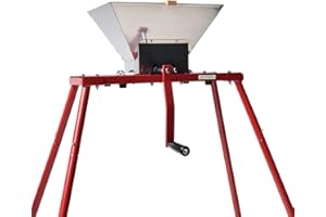 ‎SQUEEZE MASTER SQUEEZE master 7L Fruit Mill with Stand, Stainless Steel Apple Press, 7 Litre Hand Mill, Stainless Steel Funnel, Nylon Teeth
