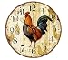 Produktbild VieVogue Wanduhr, Holz Küchenuhr mit großem Ziffernblatt aus MDF, Retro Uhr im angesagtem Shabby Chic Design mit leisem Quarz-Uhrwerk (Hahn, 30cm)