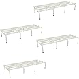 DECOWORLD || Metal Plant Stand || White (Set of 4)