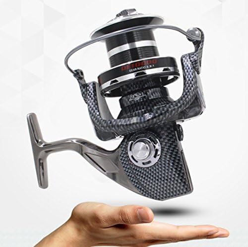 WKAIJCH 9000-10000 Serpentine All Metal Wire Cup Fishing Reel Fishing Reel Fishing Gear 4.9: 1 200m,10000