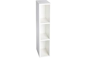 PuckDaddy Lasse | Étagère Compatible avec Les commodes IKEA Hemnes | 19x30x93cm | Etagère en Bois Blanc | Étagère de Commode pour Table à Langer | Etagère Table à Langer pour Chambre d'enfant